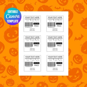 Editable Halloween Meat Stickers, Printable Fake Meat Labels, Raw Meat Rice Treat labels, Gag Halloween Prank Fake Meat Sticker To Print