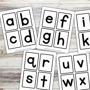 Printable Lowercase Letter Flashcards For Kids, Preschool Alphabet Flashcards To Print, Kindergarten ABC Flashcards Digital Download PDF