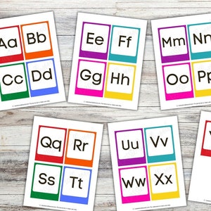 Printable ABC Flashcards, Alphabet Flash Cards, Preschool Flashcards, A-Z Cards, Kindergarten Flash Cards, Teach Kids ABCs, Montessori Cards
