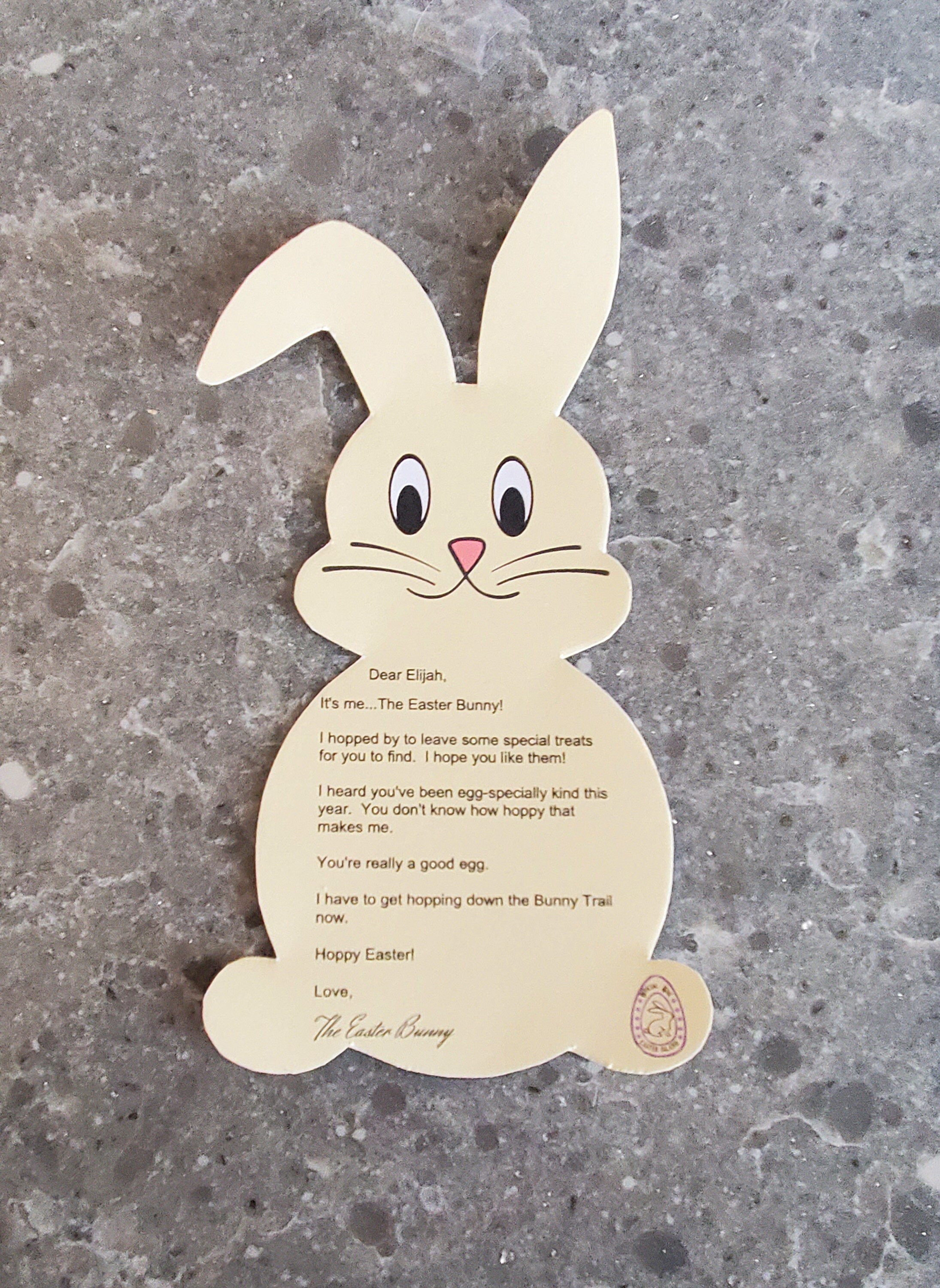 Editable Easter Bunny Letter Template Instant Download, Personalized ...