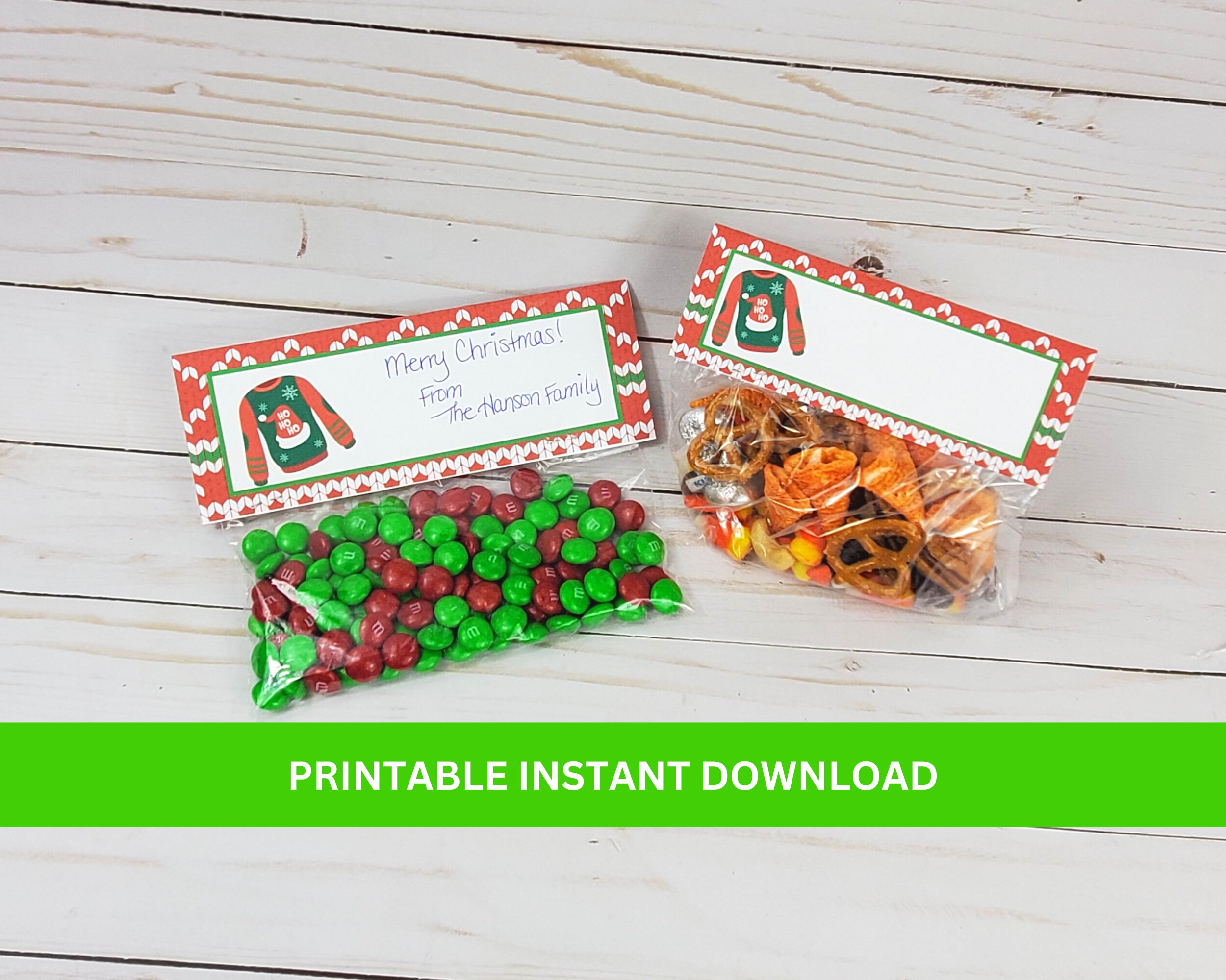 Tacky Gift Example Printable Ugly Sweater Party Favor Tags, Ugly Christmas Sweater Party ...