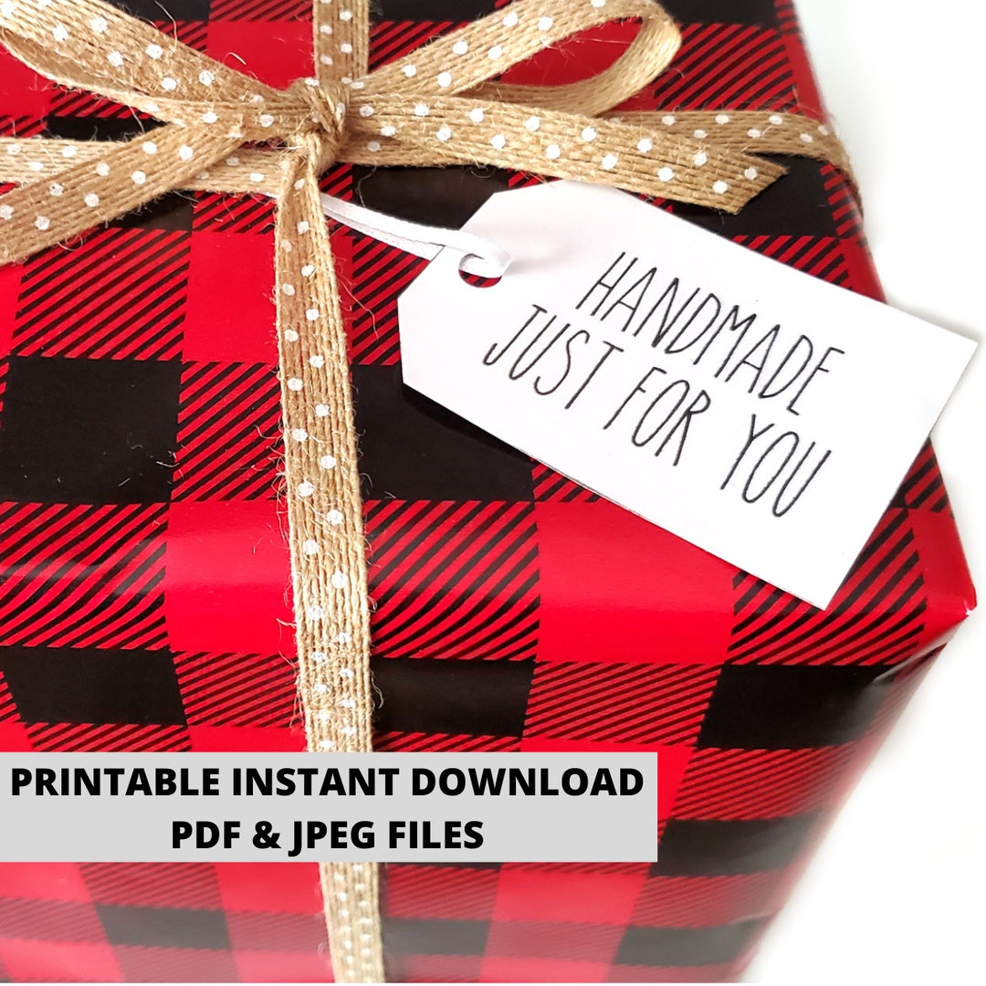 Printable Handmade Just for You Gift Tags Digital Download - Etsy