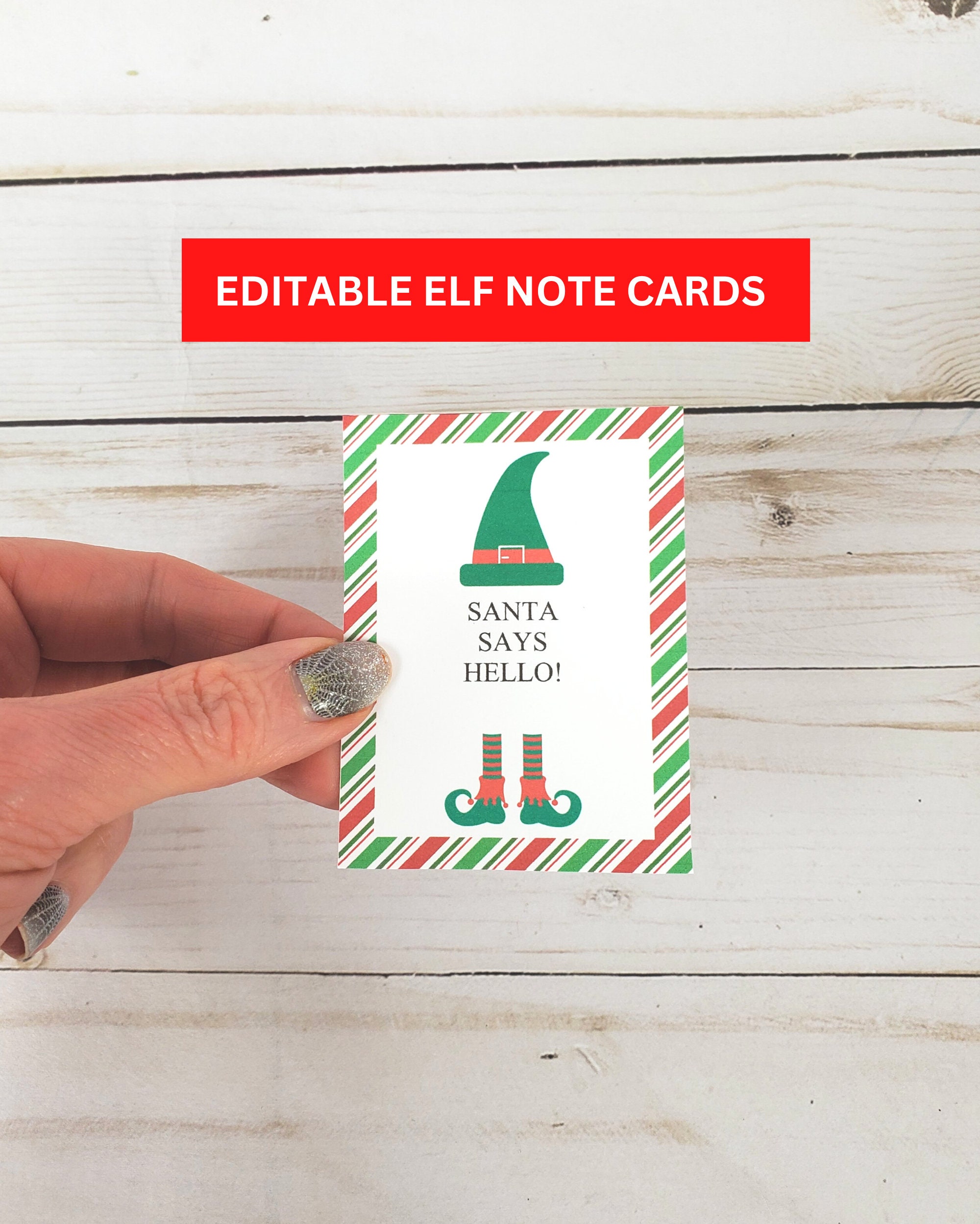 Elf Note Backround Editable Elf Note Cards Christmas Elf Activity Cards - Etsy
