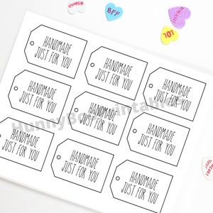 Printable Handmade Just for You Gift Tags Digital Download - Etsy
