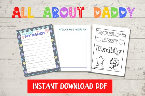 All About Daddy Free Printable