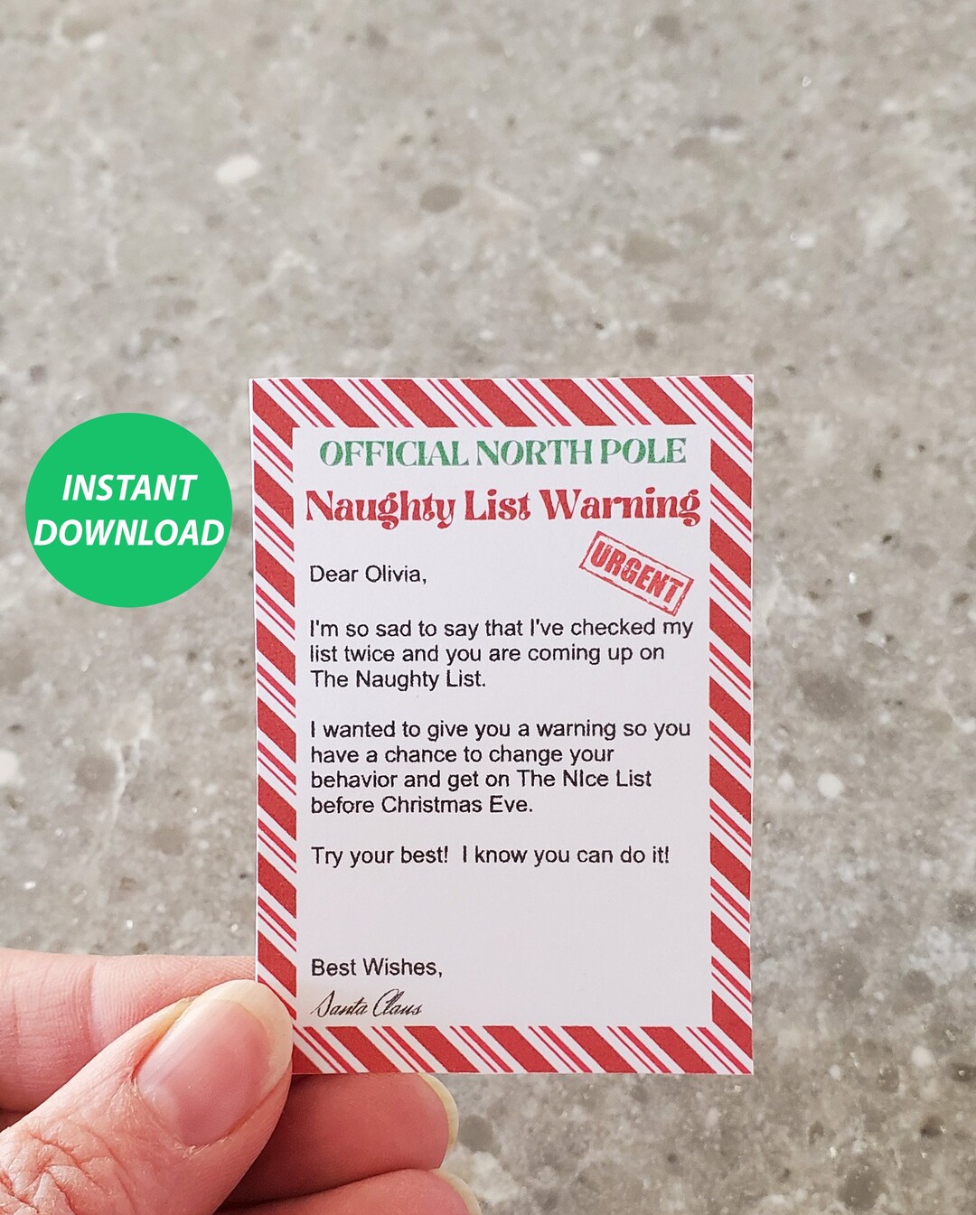 Editable Instant Download Santa Naughty Letter, Santa Naughty List ...