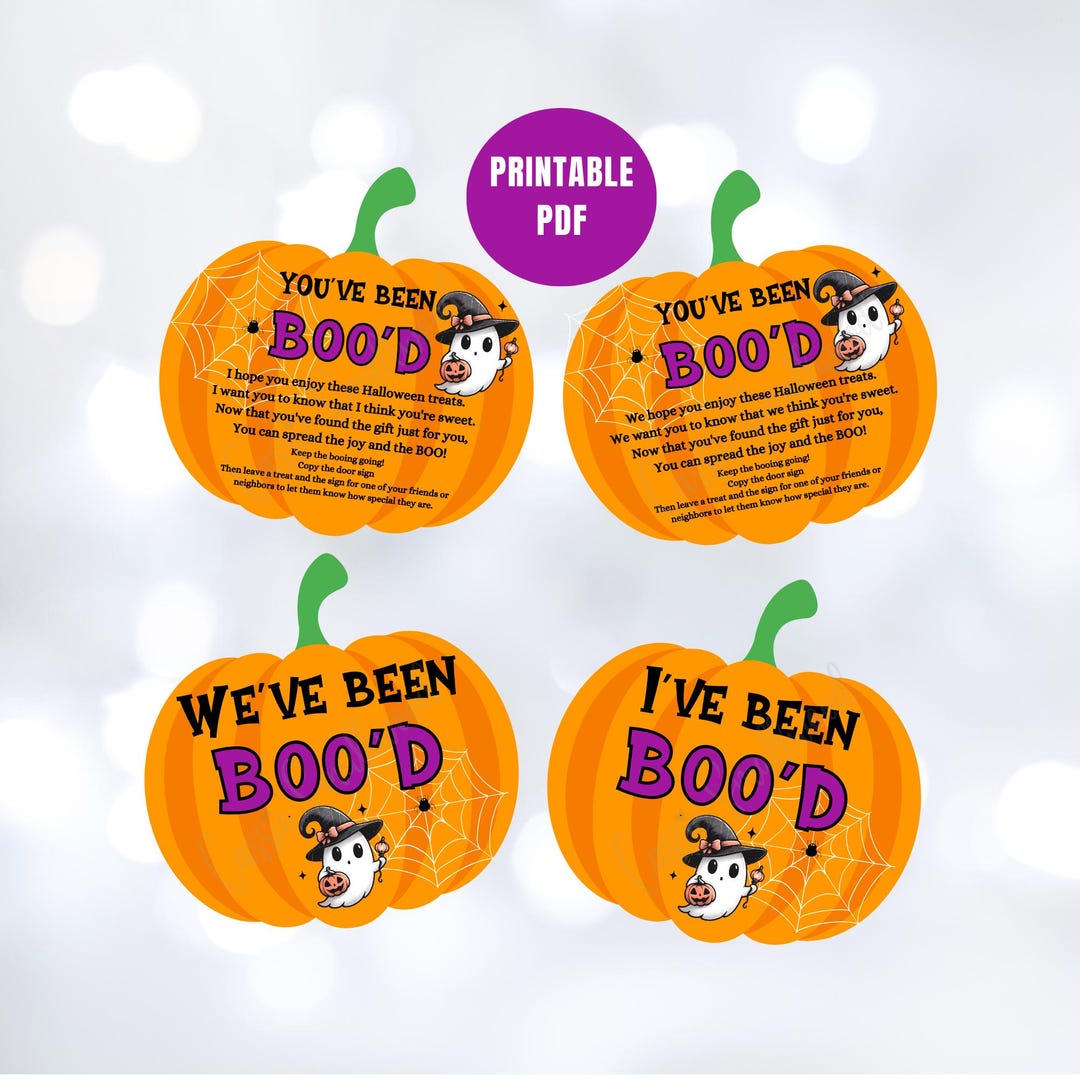 You've Been Boo'd Printables, Youve Been Booed Halloween Favor Tags, I ...