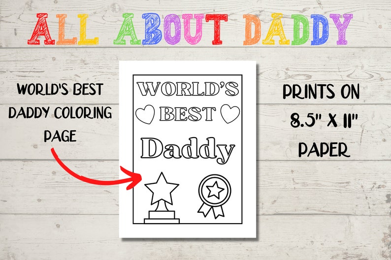 All About My Daddy Printable Set