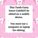Mini Editable Tooth Fairy Letter Printable, Tiny Tooth Fairy Wand ...