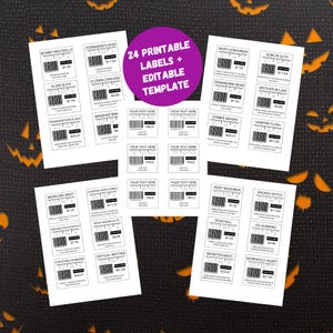 24 Printable Roadkill Butcher Labels, Editable Halloween Treat Print At Home Fake Meat Label, Rice Krispie Faux Meat Gag Funny Stickers