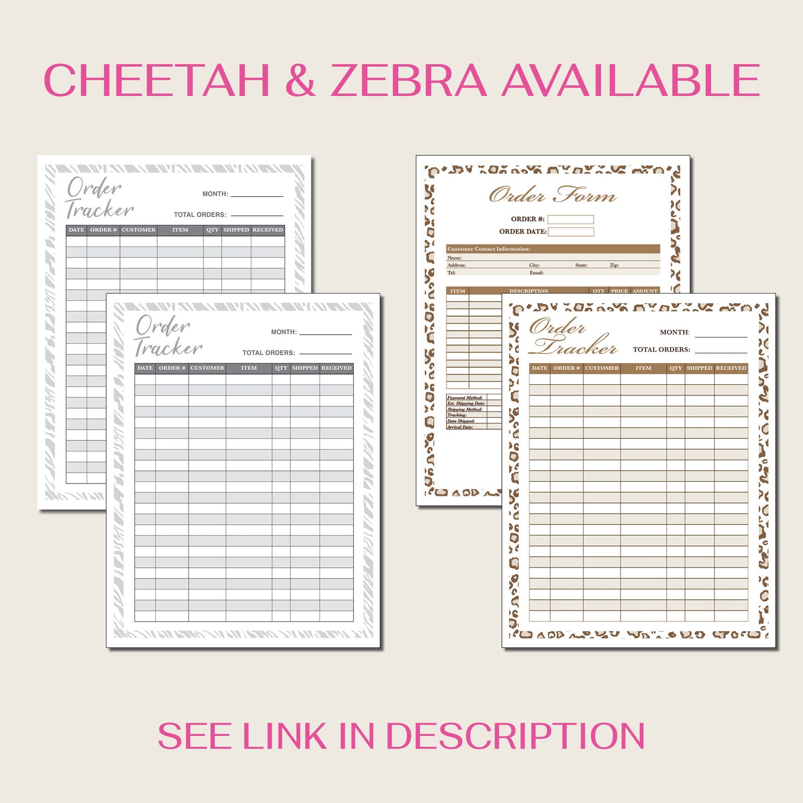 Order Form Book, Craft Order Form, Order Form Template, Printable Order ...