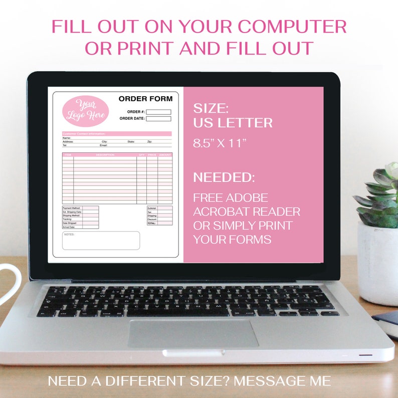 Order Form Book, Craft Order Form, Order Form Template, Printable Order ...