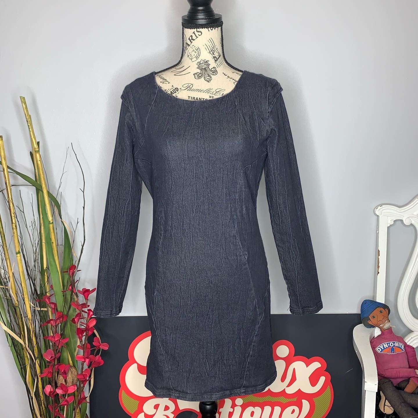 Bebe Denim Dress | Etsy