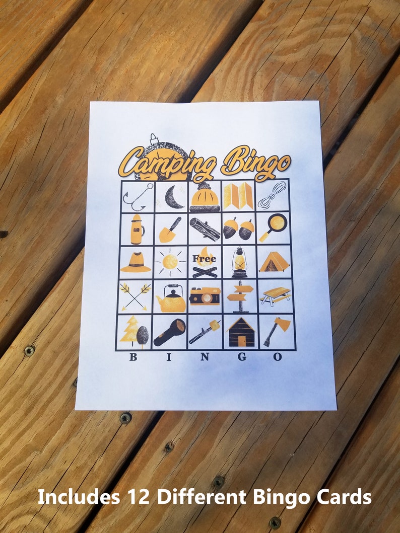 Camping Themed Game Set Kids Party Games Camp Out Themed Etsy