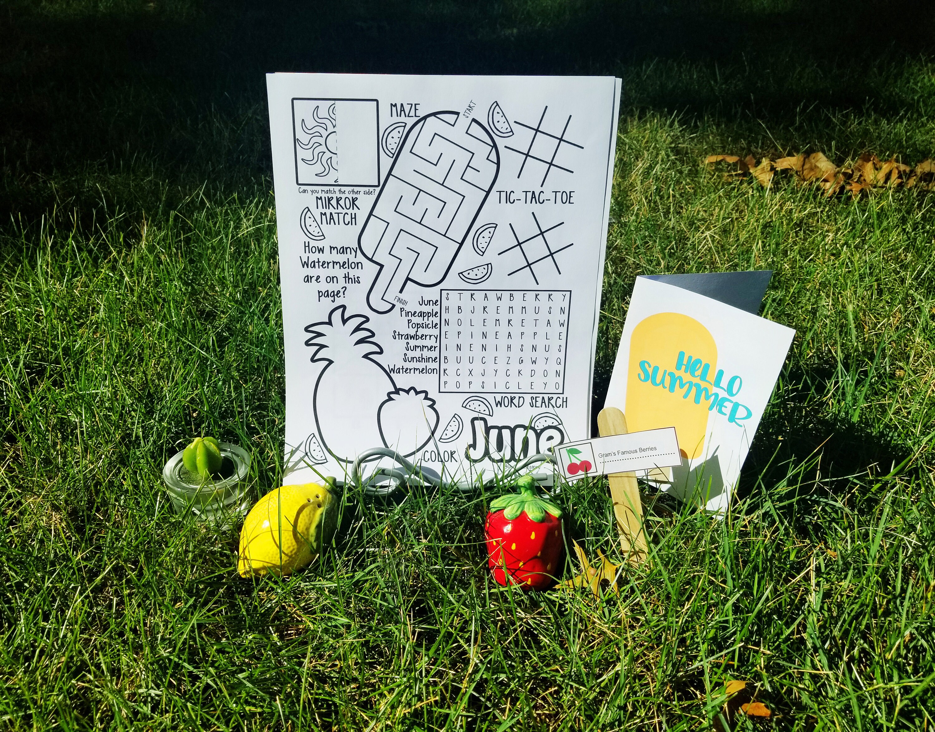 June Summer Fun Activity Sheets, Kids Activities, Waiting Room ...