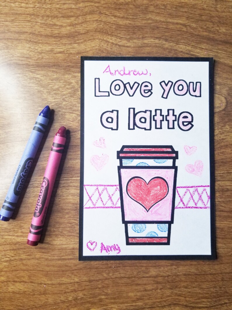 Color-me Valentine's Day Cards, PDF, DIY Valentines, Kids Crafts ...