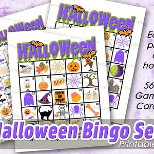 Set di Bingo di Halloween, Bingo autunnale, Download istantaneo, Giochi per feste di Halloween, Giochi autunnali in classe, Gioco di Halloween, Bingo stampabile, Halloween