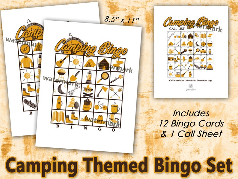 Camping Themed Game Set Kids Party Games Camp Out Themed Etsy