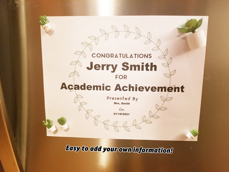 Certificate Award Word Doc Templates, Word Document Certificate, DIY Certificate, Teacher's Certificate Award, Easy to Make Award, DIY Award image 3