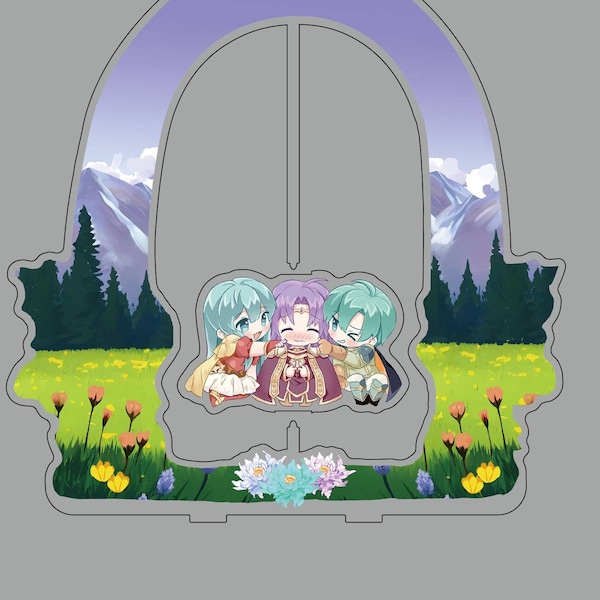 Fire emblem Sacred Stones Acrylic Stand Ephraim, Eirika and Lyon