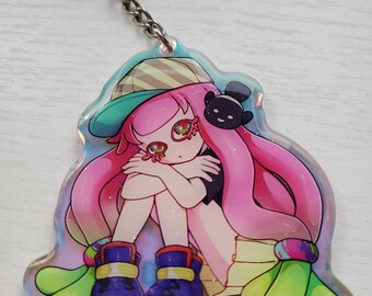 In Hand Splatoon 3 Harmony Rainbow Holo Keychain Please Read Description Below