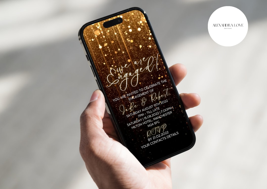Electronic Engagement Party Invitation: Smartphone Video Invite ...