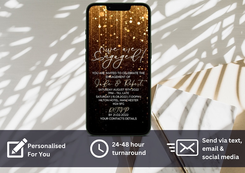 Electronic Engagement Party Invitation: Smartphone Video Invite ...