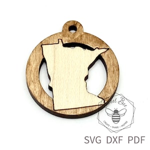 Minnesota Anhänger und Ohrringe Digitale Datei SVG, Minnesota Laser Anhänger und Ohrringe, Minnesota SVG-Datei, Minnesota Glowforge-Datei