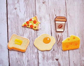 Morning Breakfast Cute Embroidery Patches Collection
