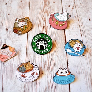 Katzen & Kaffee Pin Kollektion