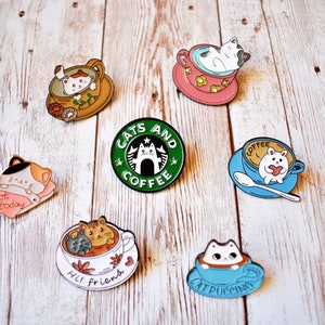 Cats & Coffee Pin Collection