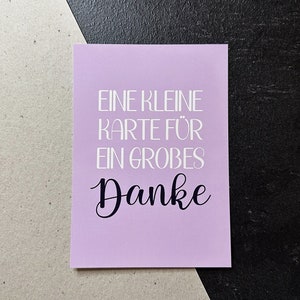 Dankeskarte, Hilfe, Lehrer, Geschenk, Tagesmutter, Kollege Eine kleine Karte für ein großes Danke Lavendel