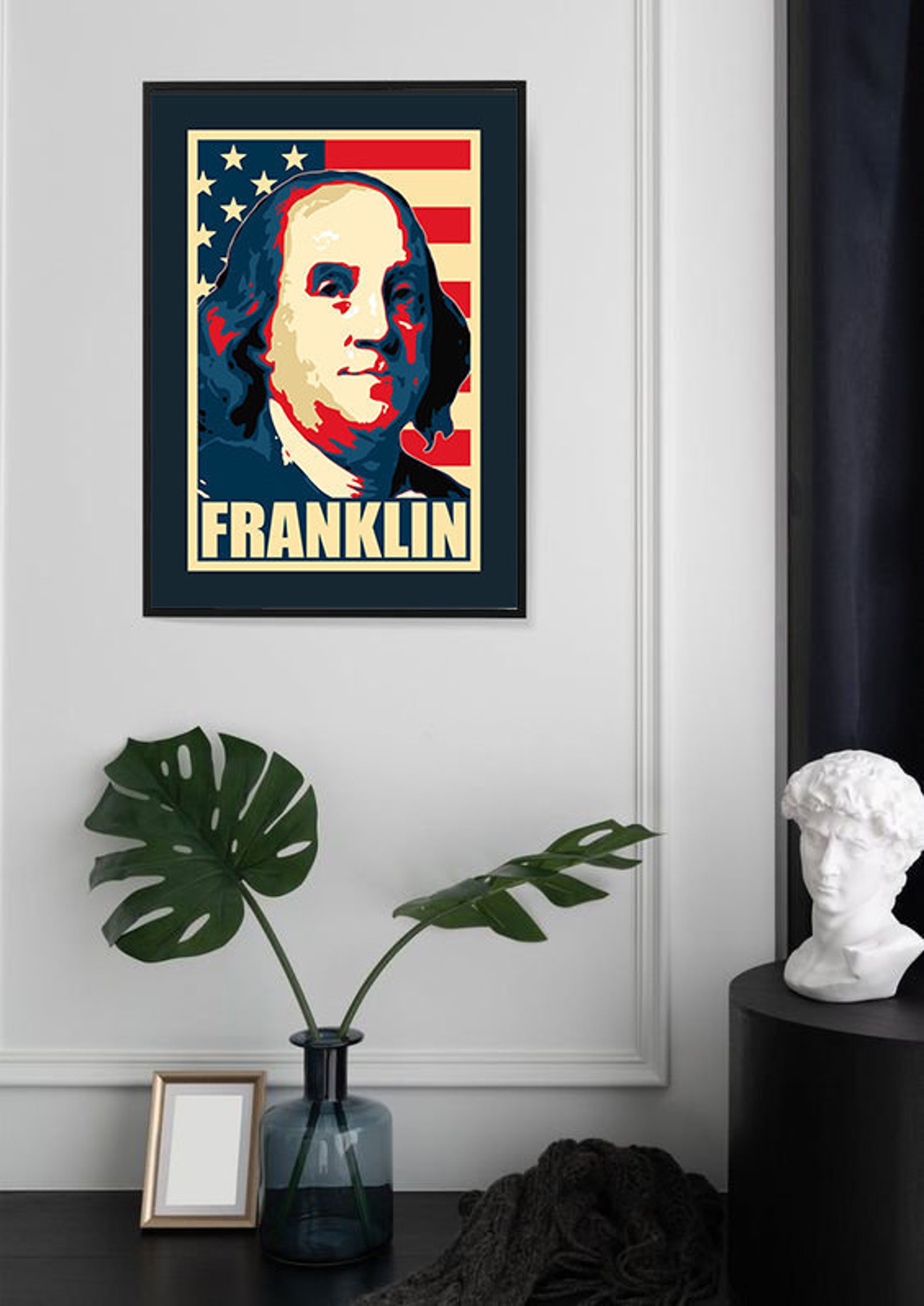 Benjamin Franklin USA Poster | Etsy