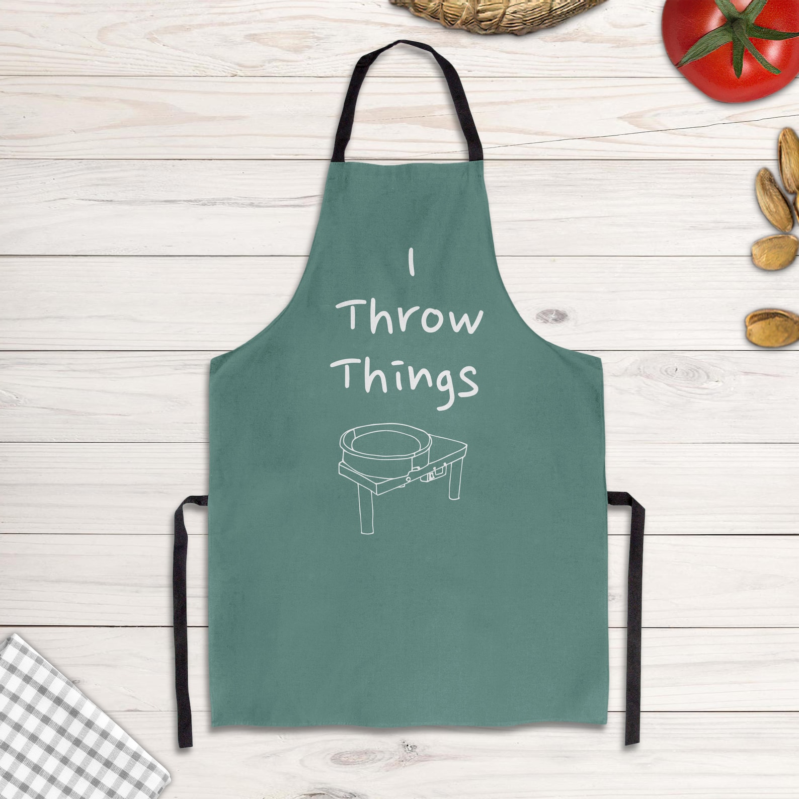 I throw things essential Apron Pottery Clay Apron Ceramic Etsy