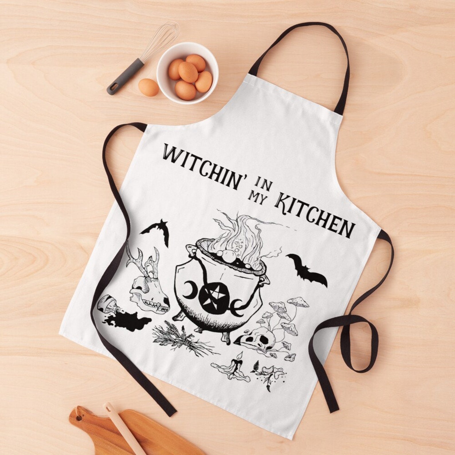 Kitchen Witch Apron Evil Can Custom Cooking Gardening Perfect | Etsy