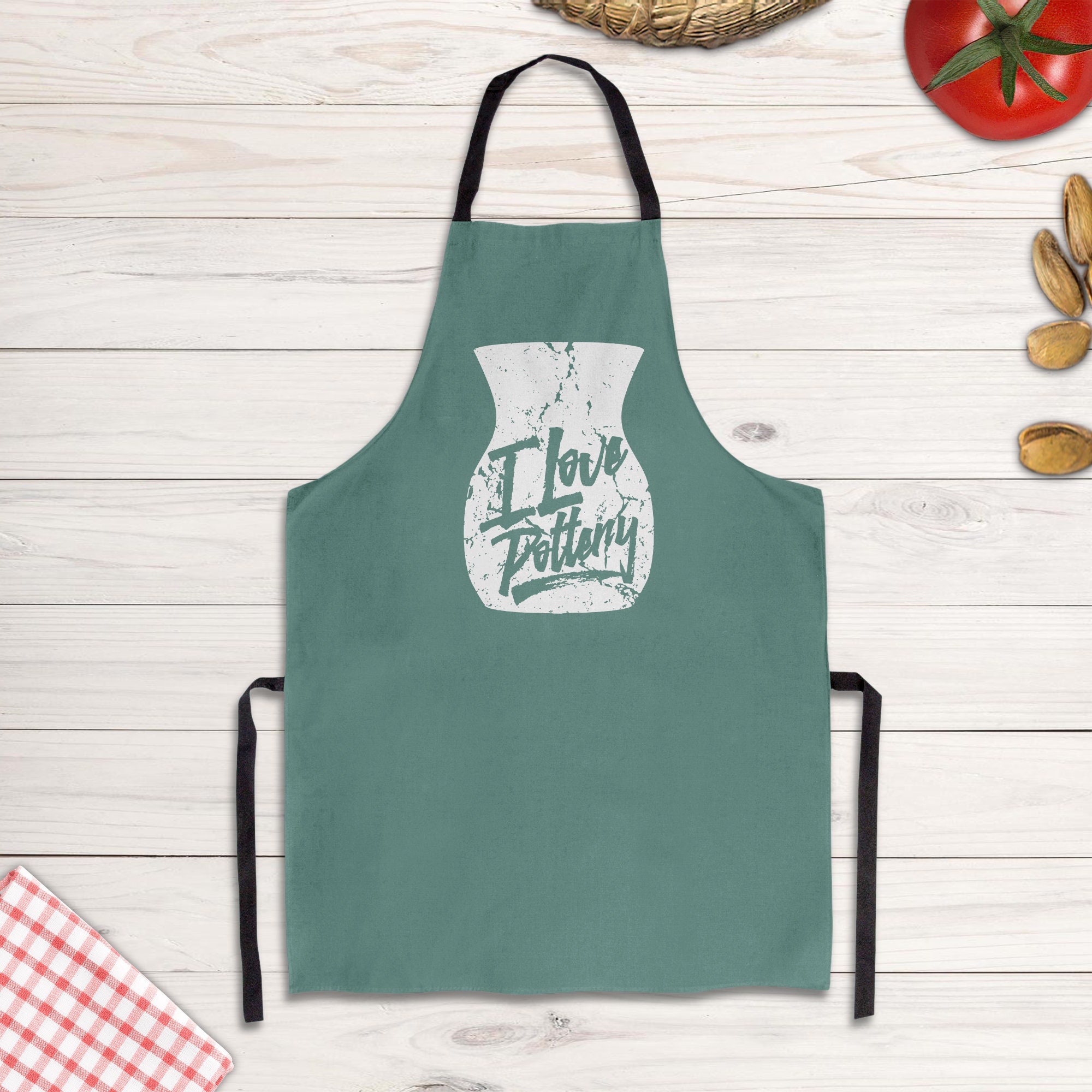 I Love Pottery Apron Pottery Clay Durable Adjustable Neck Etsy