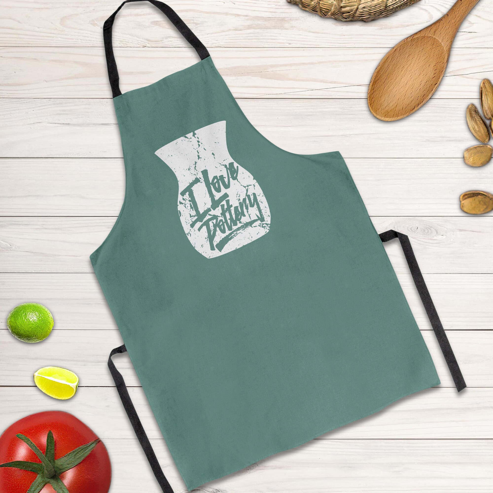 I Love Pottery Apron Pottery Clay Durable Adjustable Neck Etsy