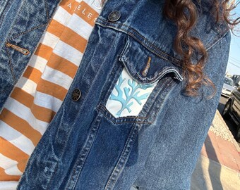 ジャケット・アウター 70's patchwork denim higanTokyo Vintage 70's Patchwork Denim Jacket // Made in France