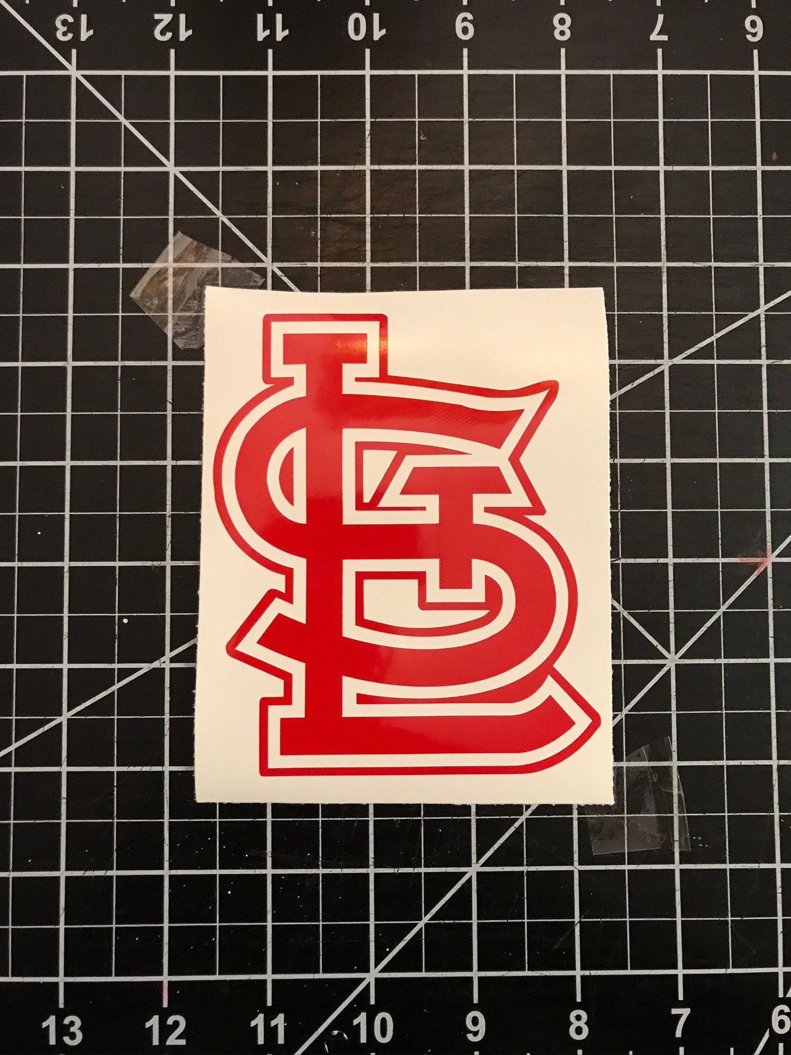 St. Louis Cardinals STL Logo Vinyl Sticker Decal Etsy