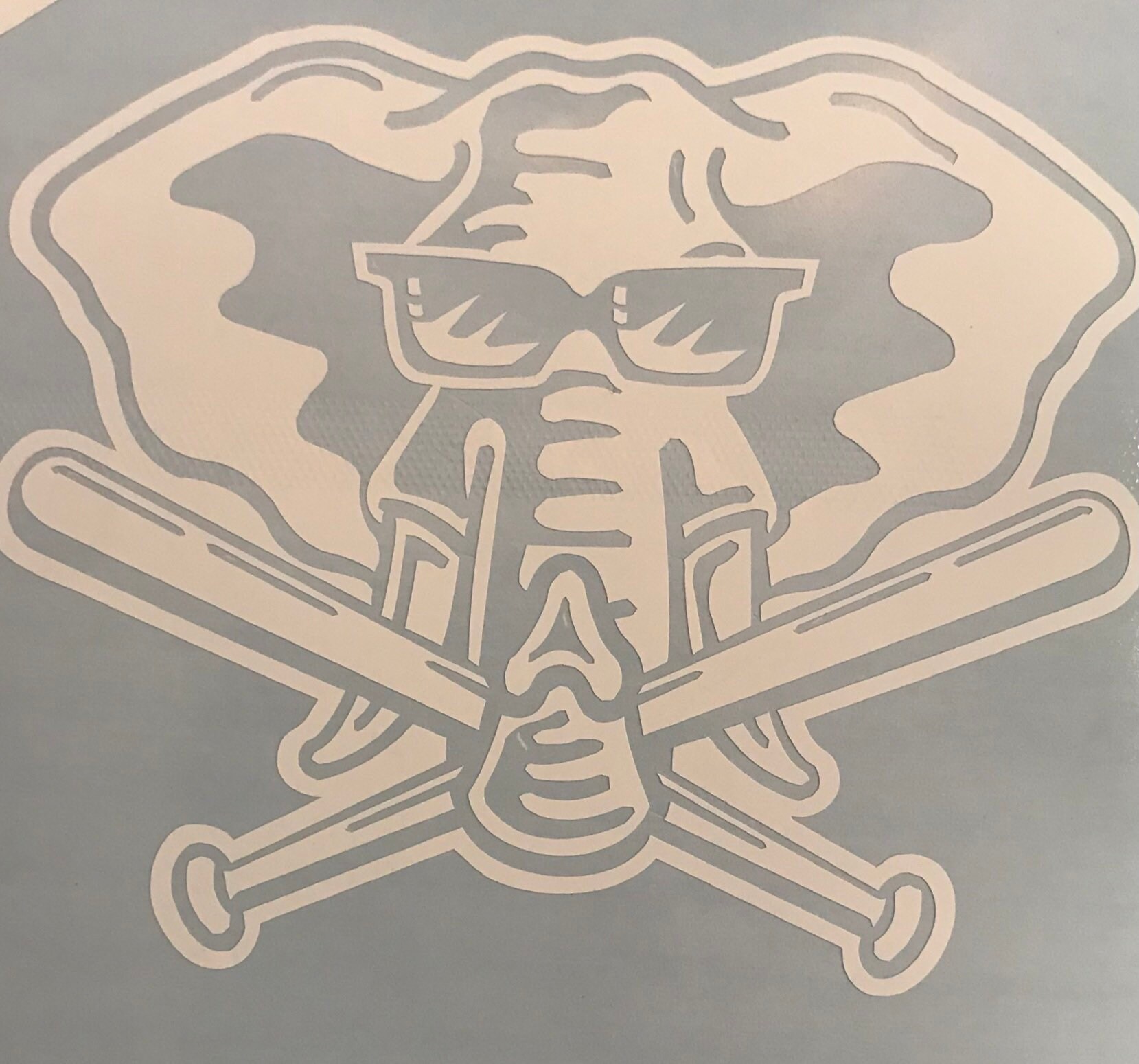 Oakland Athletics Stomper sun logo vinyl sticker decal Etsy