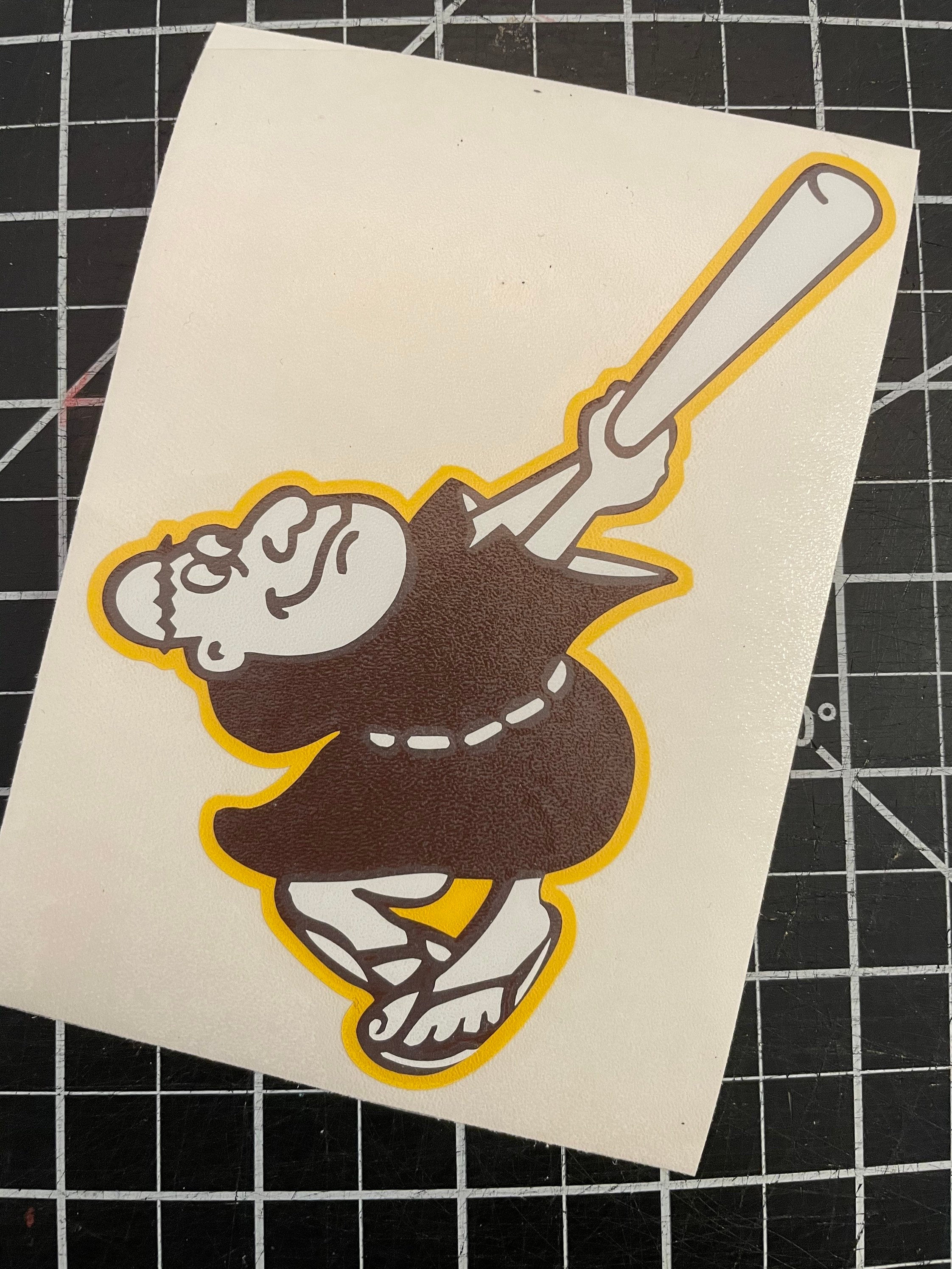 San Diego Padres swinging friar 3 color vinyl sticker decal Etsy