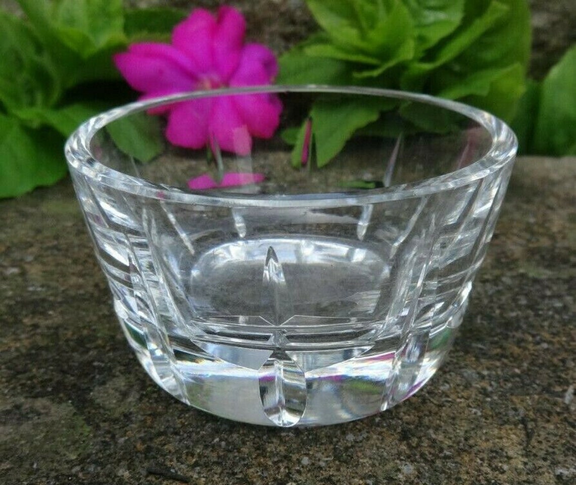 Heavy Waterford Crystal Open Salt Dip Cellar Dish Etsy