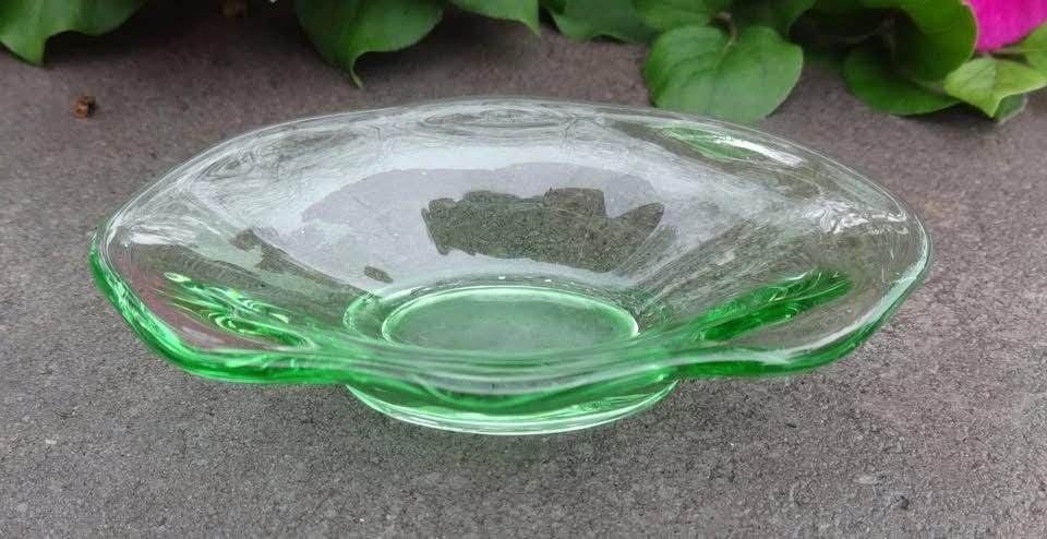 Vaseline Glass Salt Cellar - Etsy