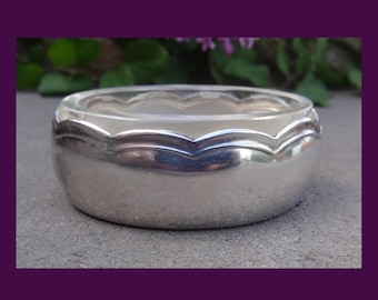 1930s Art Nouveau WMF German Silver/Glass Open Salt Dip, Cellar, Dish!