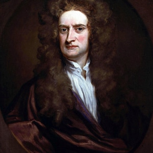 Historical Poster Print: Portrait of Renown English Scientist & Theologian Sir Isaac Newton - New Satin Finish Photo - Available in 6 Sizes!