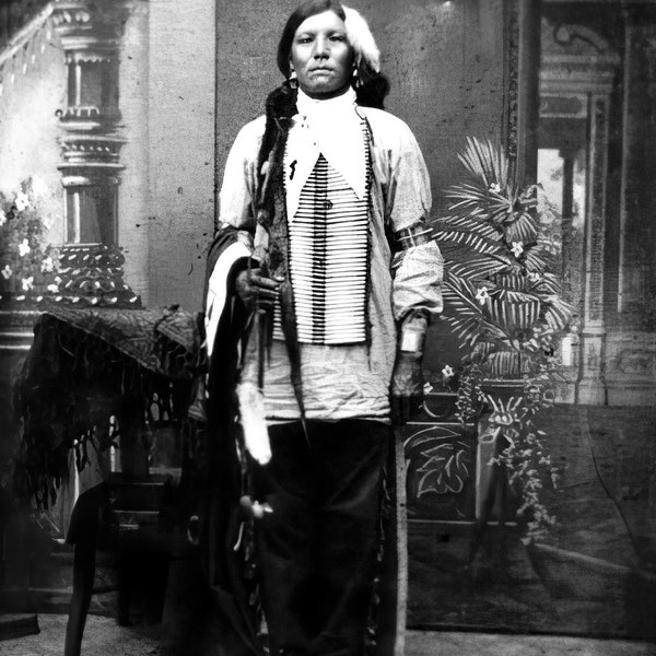 Historical Poster Print: Crazy Horse, Lakota Native American Indian Tribe War Leader - Satin Finish Photo - Available in 6 Sizes!