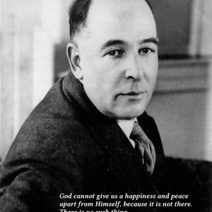British Writer Clive Staples C.S. Lewis with Inspirational Quote - Wall Art - Home Decor - Photo Poster Print - Available in 5 Sizes!