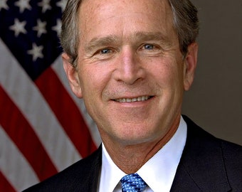 Historical Poster Print: George Walker Bush, 43rd President of the United States - Satin Finish Photo - Available in 6 Sizes!