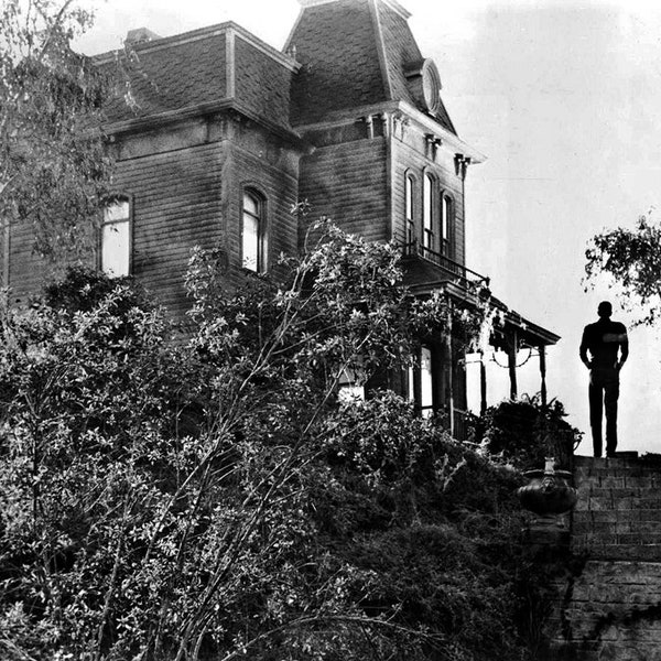 Historical Poster Print: Norman Bates at the Bates Motel, "Psycho" - 1960 Horror Film - New Satin Finish Photo - Available in 6 Sizes!