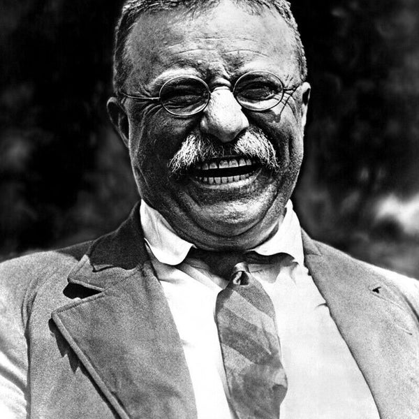 Historical Poster Print: 26th U.S. President Theodore "Teddy" Roosevelt, Laughing - Restored Satin Finish Photo - Available in 6 Sizes!